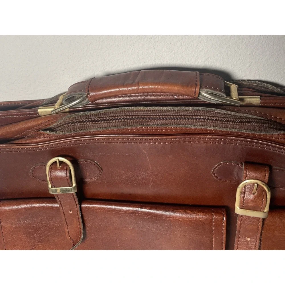 Men's Leather Briefcase Messenger Satchel Bag‎